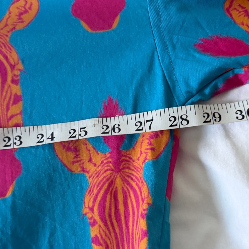 Sheridan French Oversized Vibrant Zebra Print Blouse - Picture 9 of 12
